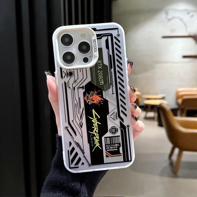 Etui Motyw CyberPunk - iPhone - 7, 8, X, XS, 11, 12, 13, 14, 15, 16, 17, Air