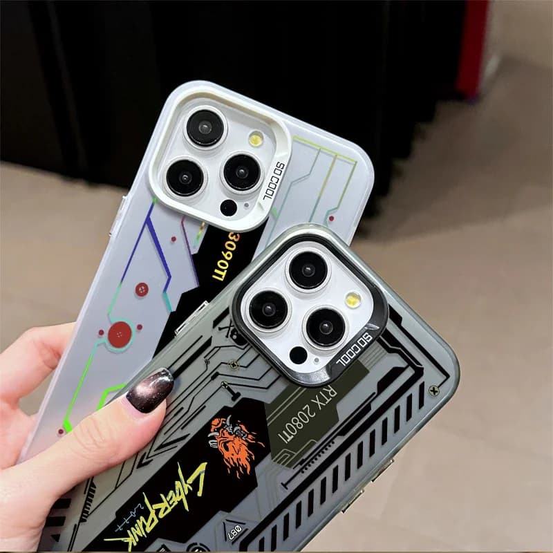 Etui Motyw CyberPunk - iPhone - 7, 8, X, XS, 11, 12, 13, 14, 15, 16, 17, Air