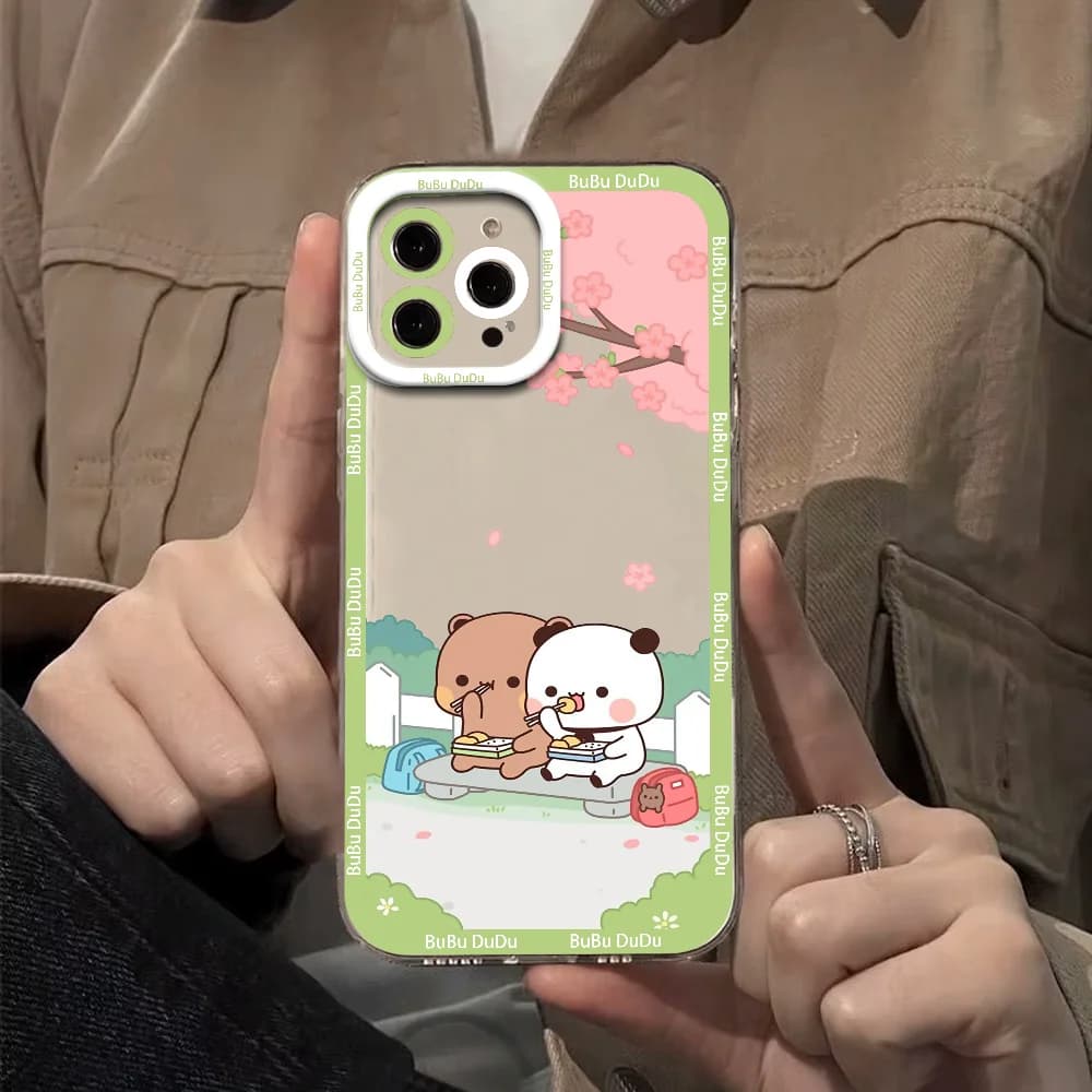 Bubu And Dudu Merry Christmas Phone Case For IPhone 12 11 13 14 15 16 17MINI Max Pro Plus Shockproof Soft Clear Back Cover Coque