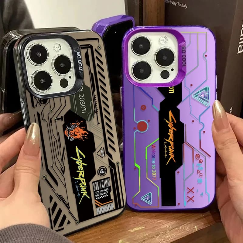 Etui Motyw CyberPunk - iPhone - 7, 8, X, XS, 11, 12, 13, 14, 15, 16, 17, Air