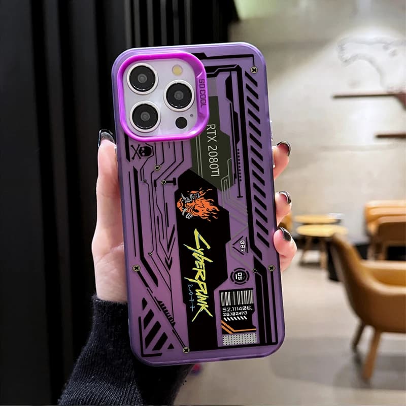 Etui Motyw CyberPunk - iPhone - 7, 8, X, XS, 11, 12, 13, 14, 15, 16, 17, Air