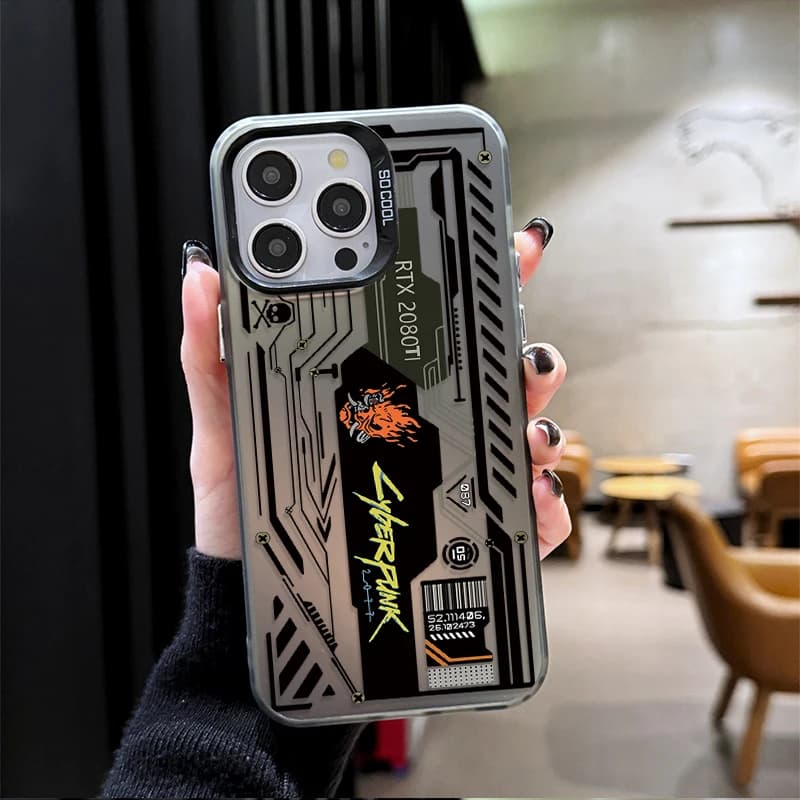 Etui Motyw CyberPunk - iPhone - 7, 8, X, XS, 11, 12, 13, 14, 15, 16, 17, Air